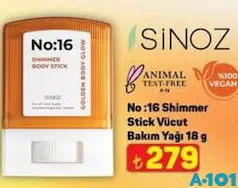 SİNOZ NO: 16 SHİMMER STİCK VÜCUT BAKIM YAĞI 18 G
